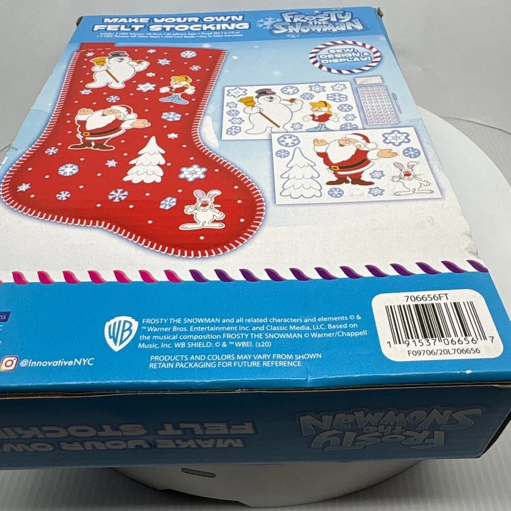Frosty the Snowman Make Your Own Felt Stocking Craft Kit 18 Inch Christmas STEAM